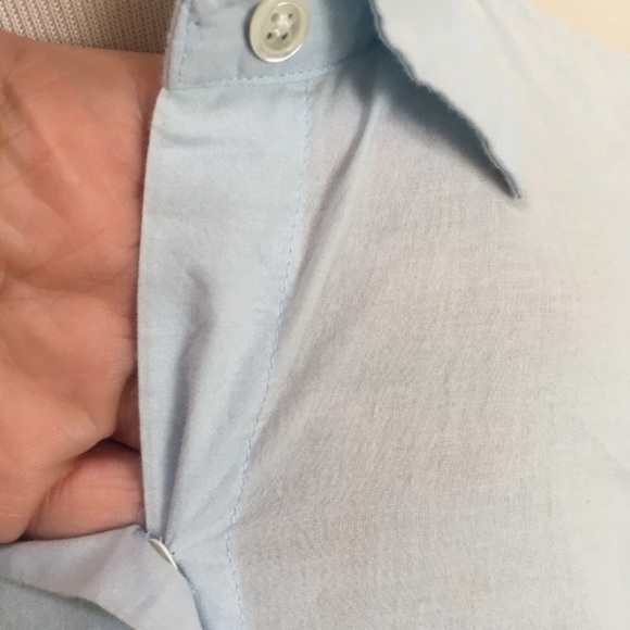 ATM Anthony Thomas Boyfriend Button‎ Down Shirt Cotton Blouse Blue Women’s Sz XS - Picture 3 of 7